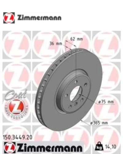 طقم  طنابير امامى F15 - زيمرمان
